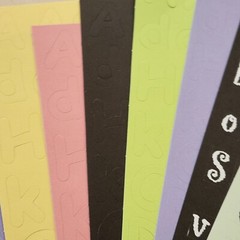NEW Lot 27 Sheets NON-ADHESIVE Alphabet Punch Letter Numbers Multi-Color 12×12