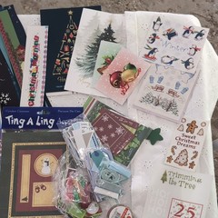 Holiday Christmas Scrapbooking Stickers Card Kit Lot