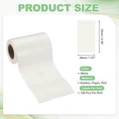 180 Pcs Thermal Sticker Paper, 2.8×1.6″ Square Thermal Printer Label, White