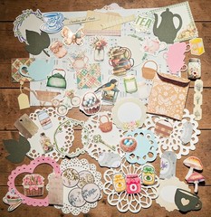 Cottagecore Theme Papercraft Ephemera Pack, Journal Scrapbook Tag & Stickers