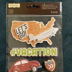 Reflections Signature Dimensional Stickers Vacation Travel Road Trip Scrapbook N