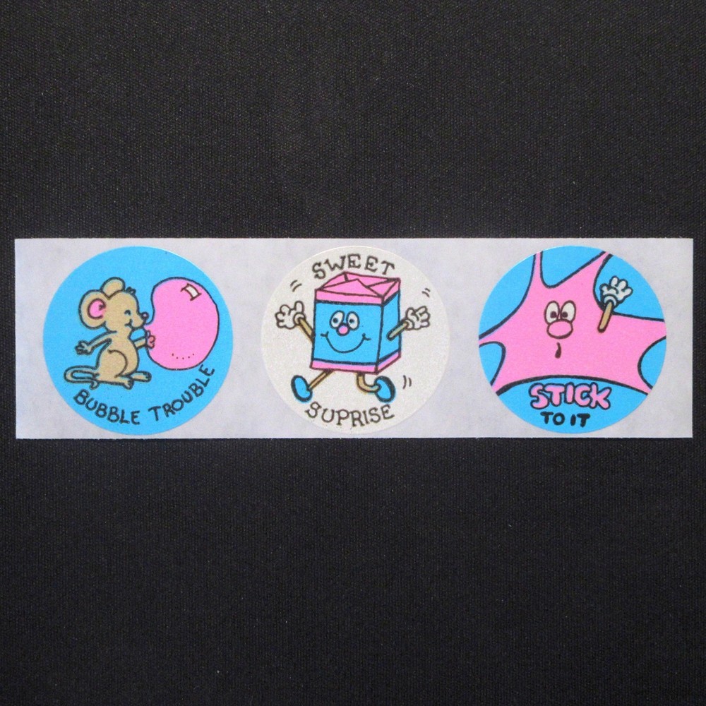 EUREKA Scratch and Sniff Sticker Strip – BUBBLE GUM (second issue)