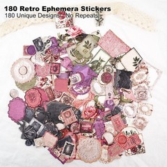 180PCS Manor Letterhead Vintage Ephemera Stickers, Laser-Die Cut White Kraft …