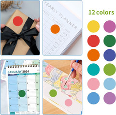 4200 PCS 0.75 Inch 12 Colors round Colored Dot Stickers for Student Teaching Pap