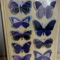 Crafter’s Square Handmade Butterfly Stickers with 3D Wings – 9 Count PURPLE