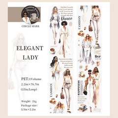 2″ Fashion Magazine Sticker Roll for DIY Scrapbook Diary Journal Embellishments