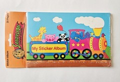 Vtg Sandylion Sticker Album NIP 1998 Animal Train elephant hippo giraffe panda