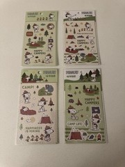 (Set Of 4) Peanuts Snoopy Stickers