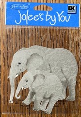 RARE Jolees Elephants Mom Or Dad & Baby Zoo Safari Jungle Animals 3D Stickers