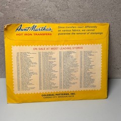 VTG MCM Transfer Pattern Hot Iron On Aunt Martha’s Danish Windmill Tulips Dutch