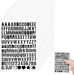 15 Sheets Small Letter Stickers, 1/2 Inch Self Adhesive Letters Stickers Mailbox