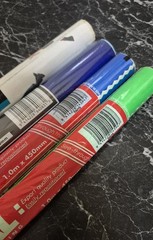 Vintage DuraSeal Adhesive Book Covering Rolls Collectible Brite Colors x4 1990s