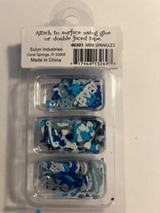 Baby Boy Scrapbook Embellishments – Foam Shapes, Layered Cut Out, Sparkle Shapes