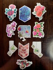 STICKERS x 10 Plants Flowers Tree Orchid Succulents Grow Rose Poppy PL4
