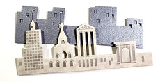 Jolee’s By You Cityscape Skyline 3D Stickers 6pc White City Buildings Scrapbook