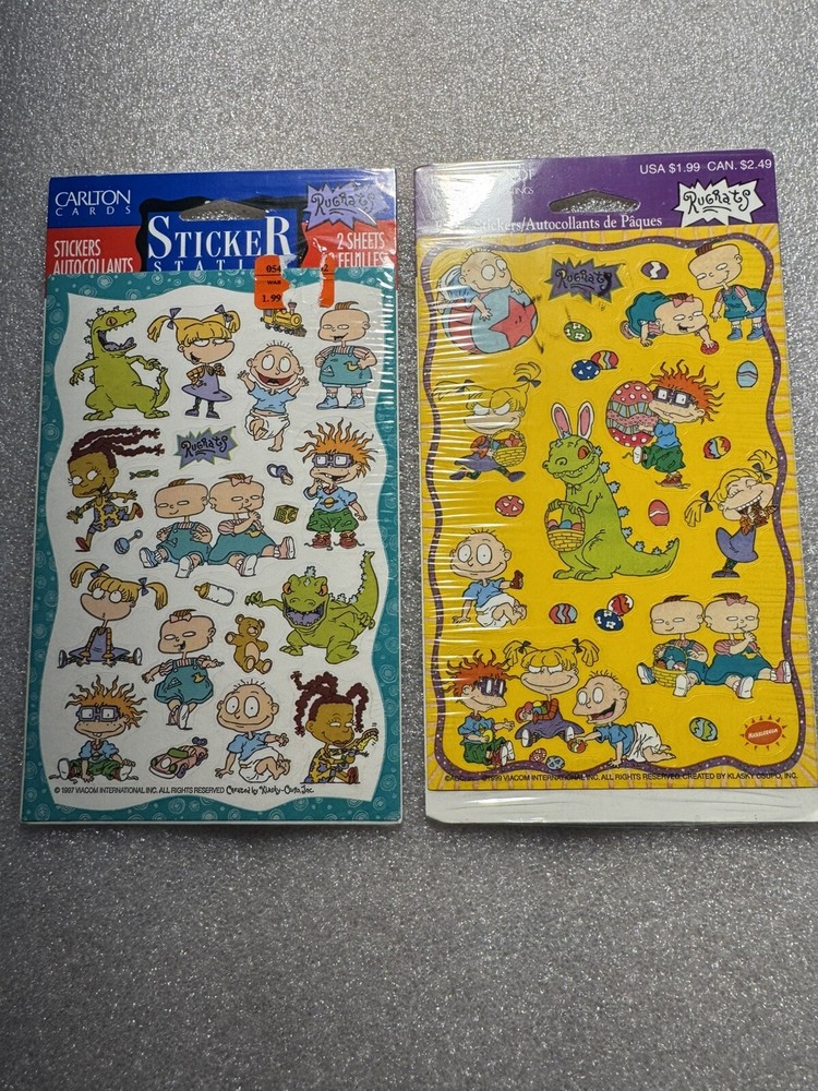 Nickelodeon Rugrats Stickers American Greetings Easter /Carlton. Vintage New