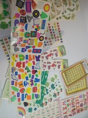 HUGE Vintage Sticker Lot & Sticker Book! St Patrick’s, Letters, Elmo, Sandylion