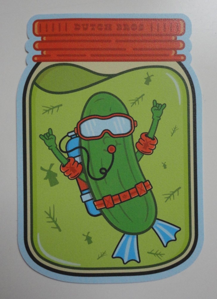 Dutch Bros Pickle Scratch ‘n Sniff Sticker New April 2, 2025