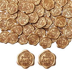 You’Re Invited Wax Seal Stickers – 100 Pack Envelope Seals – Self Adhesive Gold