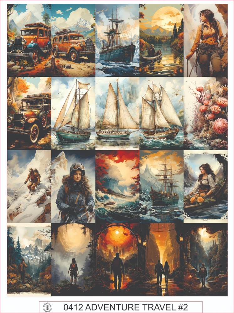 ADVENTURE TRAVEL #2 – COMPLETE SHEET OF 20 STICKERS
