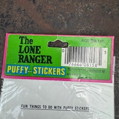 Lone Ranger Puffy Stickers #8158 A 1980 Imperial Top Corporation NEW OLD STOCK