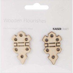 Wood Flourishes 2/Pkg Medium Hinges