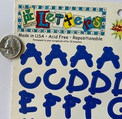 KID’S BLUE ALPHABET Stickers (125+pc)Provo•Card Making •Letters•Words•Journaling