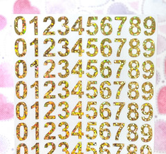 Holographic Sparkle 0-9 Label & Craft Number Stickers!✨0.5 to 1.5 in✨10 Colors✨