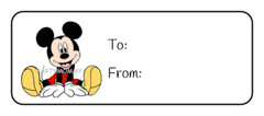 TO FROM GIFT TAGS MOUSE STICKERS ENVELOPE SEALS LABELS FAVORS