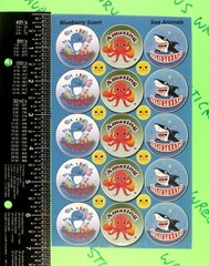 Blueberry Scented Scratch & Sniff Sea Animals Stickers