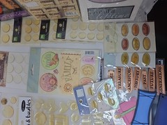 Lot Of 55 Mixed Brands Scrapbooking Supplies, Stickers, Sentiments, Etc.