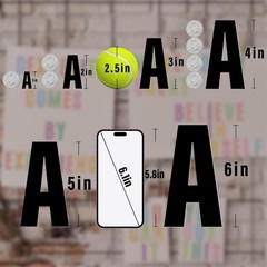 156 Pieces 30 Sheets Extra Large Letter Stickers,Vinyl Mailbox Numbers Alphab…