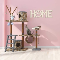 3pcs Home Paw Wood Sign Blank Wooden Dog Cat Paw Plaque Unfinished Wood DIY C…