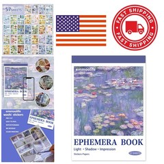 Vintage Oil Painting Scrapbook Sticker Set with 537 Washi Stickers and Papers