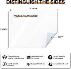 Waterproof Printable Vinyl Sheets – 40-Pack for Inkjet & Laser Printers