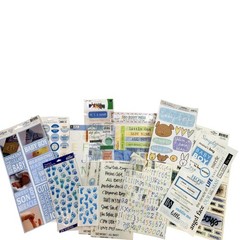 Baby Boy Scrapbook Lot Blue Dimensional Stickers Album Newborn Nursery Craft