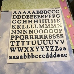 scrapbooking travel stickers and letters