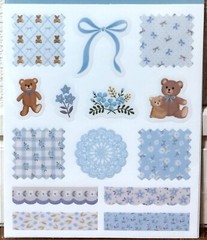 LOUJENE Tokyo Fabric & Embroidery Film Sticker 28 Animal Bear Flower Gift JAPAN