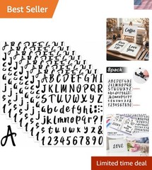 576 Pcs Waterproof Vinyl Letter & Number Sticker Set for Back to School Décor