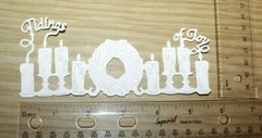 5 TIDINGS OF JOY cardstock paper die cut embellishments scrapbook / card making