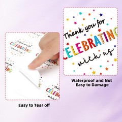 120PCS Thank You Stickers – 2 Inch Party Favor Labels for Weddings, Birthdays, S