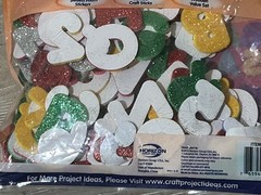 2 Packs of Glitter Foam Stickers By Horizon Craft Letters Numbers Self Adhesive