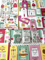 VERY RARE- BAKE ME HAPPY MADE WITH LOVE ICON PAPER DOODLE-POPS STICKER DOODLEBUG