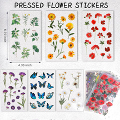 Arme Flower Stickers for Scrapbooking(590 Pieces, 48 Sheets),Decorative Floral S