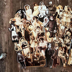 37Pcs Vintage Paper Dolls for Junk Journal Supplies, Cardstock People Cutouts fo