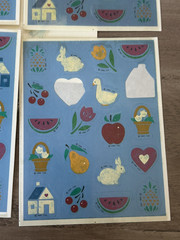 vtg Hallmark Stickers COUNTRY DUCKS FARMHOUSE 1980’s Cottage Core 2 full sheets