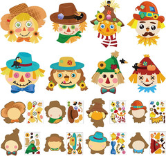 Kids Craft Kit 32Pcs DIY Paper Stickers Ornaments Classroom Party Favor Holiday