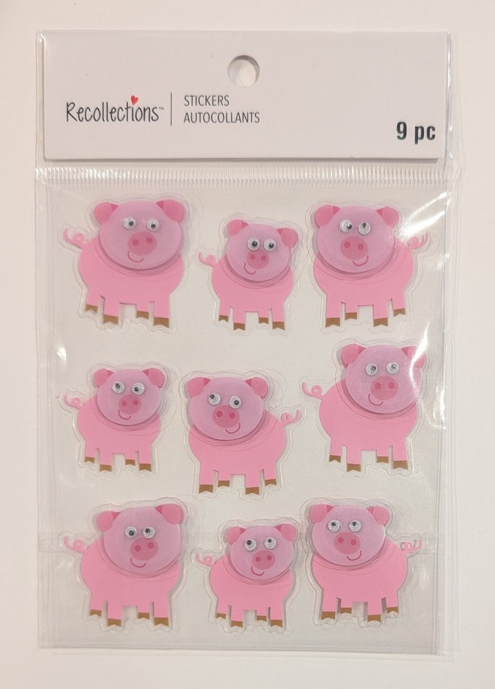 Pigs Farm Animals Scrapbooking Stickers by Recollections