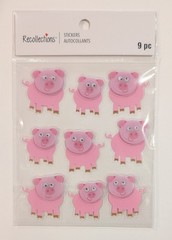 Pigs Farm Animals Scrapbooking Stickers by Recollections