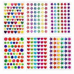 3330 PCS Holographic Glitter Stickers for Kids, 6 Styles Reward Stickers for …
